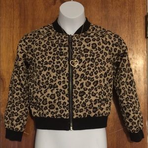 1989 Place cheetah print jacket sz:S/P 5/6